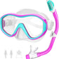 GoseWave Snorkeling Gear for Kids, Kids Snorkel Set for Ages 5-15, Anti-Fog Diving Mask and Dry Top Snorkel Set, Unisex Swimming Goggles with Nose Cover