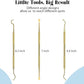 Hotop 3 Pieces Dog Dental Tooth Scaler and Scraper Stainless Double Headed Tarter Removing Tool Scraper Pet Teeth Cleaning Tools for Dog and Cat(Gold)