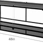 REPTI ZOO 67 Gallon Reptile Large Terrarium Newly Upgraded All Glass 48" x 18" x 18" Double Hinge Door with Top Ventilation Reptile Terrarium(Knock-Down)