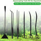 7-in-1 Aquascaping Tools Kit for Aquarium & Terrarium - Stainless Steel Long Tweezers, Curved Scissors, Algae Scraper, Feeding Tongs - Live Plant Trimming & Tank Cleaning Accessories