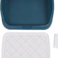 Fabater Dog Potty Toilet Training Tray, Portable Multifunctional Mesh Puppy Training Toilet Pad Holder with Bafflel for Small Dogs Puppies (Peacock Blue)