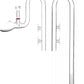 Glass Lily Pipe Set Outflow with Surface Skimmer & Multi-Level Water Intake (17mm for 16/22mm (5/8'' i.d.) tubing)