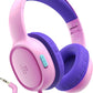 Tronsmart KH01 Kids Headphones - Foldable Over-Ear With Safety Volume 85/93dB, HD Stereo, 3.5mm Jack for Boys/Girls/School/Kindle/Travel/Tablets (Pink)