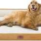 Comfort Expression Extra Large Dog Beds, XL Dog Beds Waterproof, Orthopedic Washable Dogs Beds with Bolster, Pet Sofa Couch with Removable Cover & Non-Slip Bottom(X-Large,Khaki)