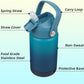 Insulated Water Bottle with Straw Lid,12 oz Stainless Steel Vacuum Metal Bottle with Silicone Handle,Vast