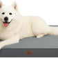 Outdoor Large Dog Bed, Waterproof Dog Bed for Large Dogs, Egg Crate Foam Pet Bed with Removable Washable Oxford Cooling Cover, Grey