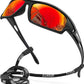 Polarized Sports Sunglasses for Men 100% UV Protection Wrap Around Unbreakable Sun Glasses for Fishing Driving
