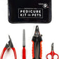 Pet Care Pedicure Kit for Dogs, Cats, Birds and Reptiles - Nail Clippers, File and Scissors Style Clippers Plus Case (3 Nail Clippers Plus Nail File)