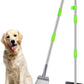 TNELTUEB Extra Large Dog Pooper Scooper, Metal Pet Poop Tray & Rake Set, Adjustable Long Handle for Large Dogs - Great for Grass/Street/Gravel