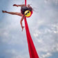 DASKING Aerial Silks Starter Kit - Durable 11Yards of Aerial Yoga Hammock with Hardware, Aerial Swing for Acrobatic Flying Yoga & All Levels (Aerial Rigging Point Up to 14ft)