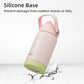 Insulated Water Bottle with Straw Lid,24 oz Stainless Steel Vacuum Metal Bottle with Silicone Handle,Pearl