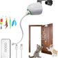 Cat Toys Interactive for Indoor, Cats Toy Hanging Door Electric for Bored, Feather Toy Kitten Rechargeable Door Hanging Automatic String with 4pcs Feather Toys, White