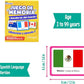 Menique, Juego de Memoria de Banderas del Mundo en español, para niños y adultos. Flags of The World, Memory Matching Game in Spanish, for Kids and Adults, 100 Tiles 50 Pairs.