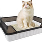 Large Cat Litter Box with High Sides,Semi Enclosed Cats Litter Box,Anti-Splashing Detachable Cat Litter Pan,Kitten Toilet with Litter Sifting Scoop for Big Middle Small Cats,Easy to Clean No Odor
