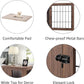 unipaws 36 Inch Furniture Style Dog Crate End Table with Cushion, Wooden Wire Pet Kennels with Double Doors, Medium Dog House Indoor Use (Walnut, Medium)