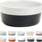 Waggo Dipper Ceramic Dog Bowl for Small and Large Breeds - Heavyweight and Durable Pet Food and Water Dish Crock, Dishwasher Safe, Modern (Black, Medium)