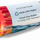 Oceanfoam Ripple Travel Foam Roller (11" x 3.35") Firm Mini Foam Roller for Physical Therapy, Deep Tissue Massage, Back Pain - High Density, Wave Textured, Yoga, Exercise (Red, Gold & Natural Marbled)