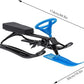 Snow Racer Sled, Ski Sled Slider Board with Steering Wheel, Twin Brakes, Anti-Slip Pedal, Snow Sled for Kids