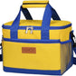 iknoe Large Foldable Cooler Bag, 8.5L Insulated Lunch Bag, Leakproof Lunch Cooler Tote with Multi-Bag Design Suitable for Beach, Picnic and Office Use,Yellow 15-Can
