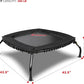 Sunny Health & Fitness Springless Mini Fitness Trampoline – Premium Adjustable Bungee-Style Indoor/Outdoor Exercise Rebounder for Quieter and Safer Workouts