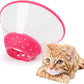 Pet Cone Recovery Dog Cone Adjustable Dog Collar Clear Padded Collar with Breathable Soft Edge, Plastic Puppy Cone Protect The Neck Surgery Recovery, Designed for Cats and Puppies (Medium, Pink)