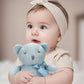 100% Organic Cotton Baby Toys Blue Teddy Bear 6.5" Stuffed Animals for Newborn