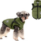 HDKUW Small Dog Jacket, Small Dog Coat Harness Winter Warm Vest Jacket Waterproof Cotton Costume for Puppy Small Dogs (S, Green)