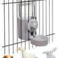 Rabbit Water Bottle 17 OZ Bunny Hanging Water Fountain Automatic Guinea Pig Water Dispenser No Leak Drinking Feeder for Bunny Chinchilla Hamsters Cat Dog Small Animals(Grey)