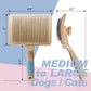 Pet Slicker Brush for Large Dogs, Plastic Handle, Gently Remove Tangled and Mats Hair, Pet Grooming Brush Tool, Sheepskin Wool Carders (5" Pad Quick Cleaning)