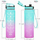 Enerbone Water Bottle, Leakproof BPA & Toxic Free, Motivational Water Bottle with Times to Drink and Straw, Fitness Sports Water Bottle with Strap for Office, Gym, Outdoor Sports