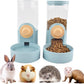 Hanging Automatic Rabbit Food Water Dispenser, Auto Dog Kennel Water Dispenser 35OZ Gravity Bunny Feeder, Dog Cage & Crate Water Dispenser for Rabbit Guinea Pig Hedgehog Ferret Kitty Puppy