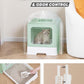 Enclosed Cat Litter Box, Large Litter Box for Big Cats, Covered Kitty Litter Boxes with Lid, Top Entry Cat Box Enclosure with Scoop, Odor Control, Easy to Clean(Green)