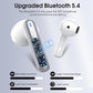 Wireless Earbuds, Bluetooth 5.4 Headphones with 3D Bass Stereo, 40H Ultralight in-Ear Buds, Bluetooth Earbuds with 4 ENC Noise Cancelling Mic, USB-C, IP7 Waterproof Earphones for Android iOS, Sillver