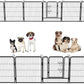 BestPet Dog Playpen Indoor 32 inch 24 Panels Metal Dog Pen Pet Dog Fence Outdoor Exercise Pen with Doors,Pet Puppy Playpen for RV Camping Yard, Black