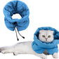 Cat Recovery Collar, Soft Adjustable Cone for Cats and Kittens, Lightweight Waterproof Elizabethan Collar for After-Surgery Care, Prevent Licking and Scratching, Neck Protector for Pets（Lake Blue,M）