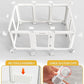 Dog Playpen, Clear Acrylic Plastic Puppy Playpen Indoor, Pet Pen for Puppy Cat Bunny, Transparent Easy Assemble Foldable Whelping Box for Dogs, Puppy Playpen with Gate (23.6" Height, 10PCS)