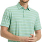 Rouen Mens Golf Shirt Moisture Wicking Dry Fit Performance Stripe Casual Collared Short Sleeve Golf Polo Shirts for Men