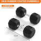 Rubber Coated Hex Dumbbell Weight Set, Multiple Sizes Exercise & Fitness Dumbbells,100LB Set,110LB Set,200LB,350LB,450LB,550LB, 35-50Lbs Pairs for Muscle Toning, Strength Building & Full Body Workout