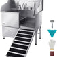 VEVOR Professional 304 Stainless Steel Dog Bathing Station, 50 inch Pet Grooming Tub w/Anti-Slip ramp, Storage Drawer, Cold Hot Faucet Showerhead, for Large & Medium & Small (Right Door, with Drawer)