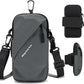 Cell Phone Armbands Running Phone Holder Armband, Shoulder Holster Phone Purse Crossbody Bag Pouch (Gray)