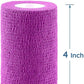 WePet Pet Wrap, Self-Adhesive Non-Woven Bandage, Emergency Cohesive Gauze, for Dogs, Cats, Horse, Birds, Wounds, Wrist Healing, Ankle Sprain, 4 Inch, 3 Rolls