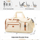 Gym Bag for Men and Women with Shoe & Laptop Compartment, 3-in-1 Sports Travel Duffel Bag Anti-Theft Weekender Carry-On Backpack for Airplane & Workout, Overnight Travel Bag,35L (Beige, Medium)