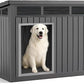 Dog House Indoor Outdoor,Resin Waterproof Puppy Shelter with Air Vents and Elevated Floor