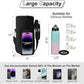 Water Bottle Holder with Strap, 4 Big Pockets with Compartment, 24oz/32oz/40oz Crossbody Water Bottle Carrier Bag