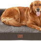 Orthopedic Dog Beds for Extra Large Dogs, Waterproof Dogs Beds XLarge, Memory Foam Dog Couch Beds with Comfy Bolster, Removable Washable Cover and Nonskid Bottom (X-Large, Dark Green)
