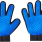 Zoocozy 2 in 1 Pet Hair Removal Glove for Cat Dog, Indoor Cat Grooming Gloves, Pet Washing Brush for Shedding Massage - Double-Sided Available(Dark Blue)