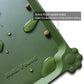 Hoki Found Silicone Pet Food Mat - High-Lips Dog Cat Bowl Placemat - Waterproof, Dark Olive