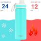 DRINCO Stainless Steel Water Bottle Spout Lid Vacuum Insulated Double Wall Water Bottle Wide Mouth (40oz 32oz 22oz 18oz 14oz) Leak Proof Keep Cold Sport Camping Hiking (22 oz, 22oz Teal)