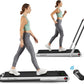 Goplus 2 in 1 Folding Treadmill, 2.25HP Under Desk Electric Superfit Treadmill, Installation-Free with APP Control, Remote Control, Bluetooth Speaker, LED Display, Walking for Home