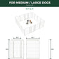 FXW Homeplus Unleashed Indoor Dog Playpen - Stress-Free and Safe Play, Heavy Duty 40 Inch 16 Wire Panels Dog Pen for Medium and Large Dogs, White│Patented